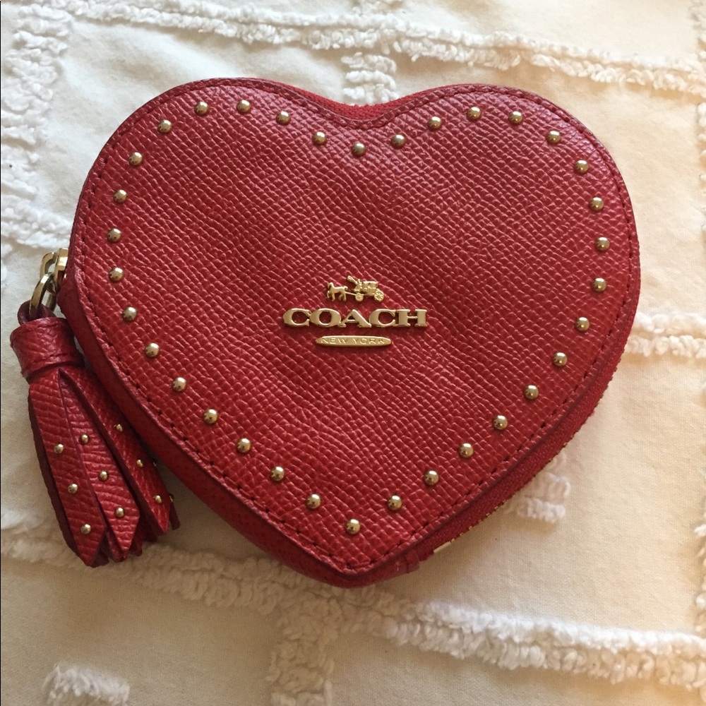 Coach heart coin case